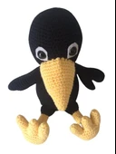 Sevimli Karga Amigurumi Organik Oyuncak thumbnail 2