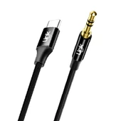 LinkTech A586 Type-C - 3.5mm AUX Kablo 1mt Siyah thumbnail 1