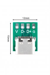 USB Type C To 4 Pin Dip Çevirici Pcb thumbnail 2