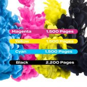 Oki MC342W Muadil Toner Set CMYK thumbnail 6