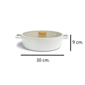 Fika Bej Sığ Tencere 30 cm. thumbnail 1