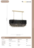 SİYAH KLASİK AVİZE A-186-120X40CM thumbnail 3