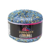 Himalaya Yıldız 58116 Mavi Simli Gold Pullu thumbnail 1