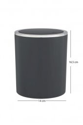 Antrasit, Çöp Kovası 2 Litre - İnca Model thumbnail 3
