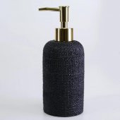 By Selim Natural 5 Parça Polyester Banyo Seti Siyah thumbnail 2