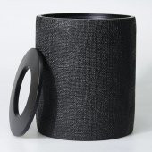 By Selim Natural 5 Parça Polyester Banyo Seti Siyah thumbnail 5