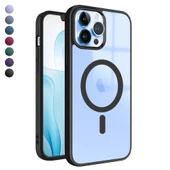 iPhone 13 Pro Max Magsafe Özellikli Renkli Clear Case Kapak thumbnail 1