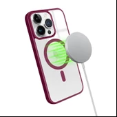 iPhone 14 Pro Magsafe Özellikli Renkli Clear Case Kapak thumbnail 5