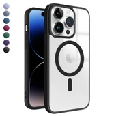 iPhone 14 Pro Magsafe Özellikli Renkli Clear Case Kapak thumbnail 1
