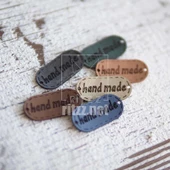 Deri Etiket Handmade Oval 10 Adet thumbnail 3