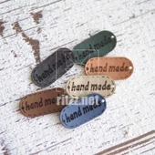 Deri Etiket Handmade Oval 10 Adet thumbnail 1
