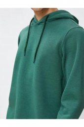 4WAM70023MK Koton Erkek Sweat BORDO thumbnail 7