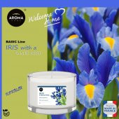 Aroma Basic Line Kokulu Mum Iris with a white rose  115gr. thumbnail 3