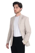 Cengiz İnler Kırçıllı Slim Fit Erkek Ceket thumbnail 6