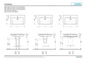 Serel Diagonal 48x65 cm Duvara Monte Lavabo DG01TDS110H thumbnail 1