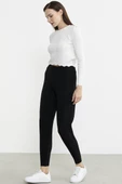 Jogger Triko Pantolon - Siyah thumbnail 4
