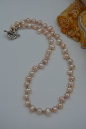 STONEAGE PEMBE İNCİ KOLYE thumbnail 4