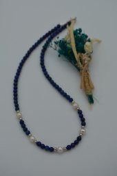 STONEAGE Lapis Lazuli ve İncili Bayan Kolye thumbnail 10