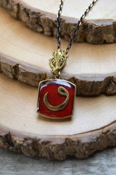 STONEAGE JEWELLERY Vav Harfli Bayan Bronz Kolye thumbnail 2