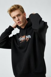 Erkek Siyah Sweatshirt 3WAM70588MK thumbnail 1