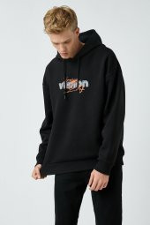 Erkek Siyah Sweatshirt 3WAM70588MK thumbnail 2