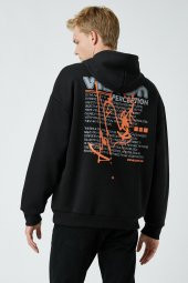 Erkek Siyah Sweatshirt 3WAM70588MK thumbnail 4