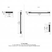 2000x390mm Ramsey Paslanmaz Çelik Brushed Towel Warmer thumbnail 2