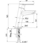 ECA LİA LAVABO  BATARYASI  106 mm thumbnail 2