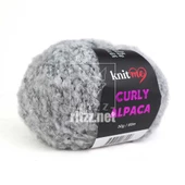 Knit Me Curly Alpaca KC08 Açık Gri thumbnail 1