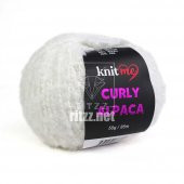 Knit Me Curly Alpaca KC01 Beyaz thumbnail 1