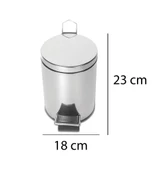 Palex Krom Pedallı Çöp Kovası 3 Litre thumbnail 3