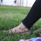 925 Ayar Rose Gümüş Göz Model Halhal thumbnail 4