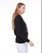 Backpacker Kadın Sweatshirt Kapüşonlu Fermuarlı Siyah thumbnail 3