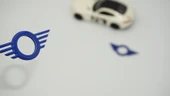 DK Tuning Mini Cooper Kapı Pimi Çerçeveleri Mavi ABS Logo Arma Seti thumbnail 1