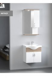 DENKO Akyazı 55 cm Mdf Lam Banyo Dolabı Üst Modül thumbnail 3