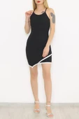 Zhlbutik Altı Biyeli Elbise Siyah thumbnail 4