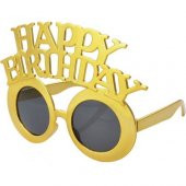 Parti Gözlük Gold Happy Bırthday thumbnail 2