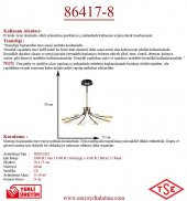 Eray Aydınlatma 86417-8 Sarı Led Avize thumbnail 3