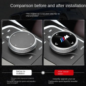 BMW M LOGOLU MULTIMEDYA DÜĞME ÜZERİ STICKER (48 MM) thumbnail 4