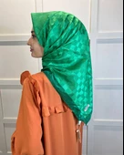 Hint İpek Dama Desenli Monogram Eşarp 00677  BENETTON thumbnail 4