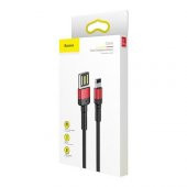 Baseus CALKLF-G91 Cafule 2.4 A Lightning 1 Metre Şarj Kablosu Kırmızı thumbnail 3