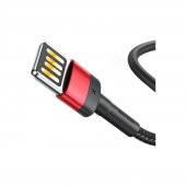 Baseus CALKLF-G91 Cafule 2.4 A Lightning 1 Metre Şarj Kablosu Kırmızı thumbnail 4