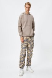 4WAM70168MK Koton Erkek Sweat BEJ thumbnail 2