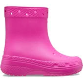 Crocs Classic Boot Çocuk Yağmur Botu 208544-6UB Pembe thumbnail 1