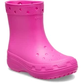 Crocs Classic Boot Çocuk Yağmur Botu 208544-6UB Pembe thumbnail 5