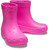 Crocs Classic Boot Çocuk Yağmur Botu 208544-6UB Pembe thumbnail 2