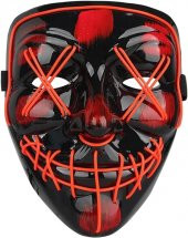 Halloween Maske Neon Turuncu Işıklı thumbnail 3