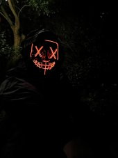 Halloween Maske Neon Turuncu Işıklı thumbnail 4