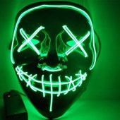 Halloween Maske Neon Yeşil Işıklı thumbnail 1