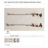 Acer Aspire One D255 D260 Notebook Menteşe Takımı thumbnail 1